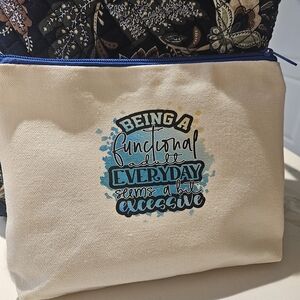 SOLD    5 For$25 -Stylish Cream Multi-Pupose Canvas Multi Purpose Pouch 1 For $8